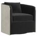 Barrel Chair - Bernhardt Eliot Upholstered Swivel Barrel Chair Polyester in Black | 30 H x 29.5 W x 29.5 D in | Wayfair N6813S_5534-011