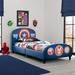 Delta Children Marvel Avengers Twin Platform Bed, Leather in Blue/Red | 42.12 W x 80 D in | Wayfair BB87065AV _1160