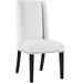 Modway Baron Side Chair Dining Chair Wood/Upholstered in White | 40 H x 23.5 W x 23.5 D in | Wayfair 889654066194