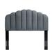 Modway Veronique Headboard Upholstered/Polyester in Gray/White/Black | 58 H x 39 W x 3 D in | Wayfair 889654166443