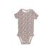Child of Mine by Carter's Short Sleeve Onesie: Pink Bottoms - Size 18 Month