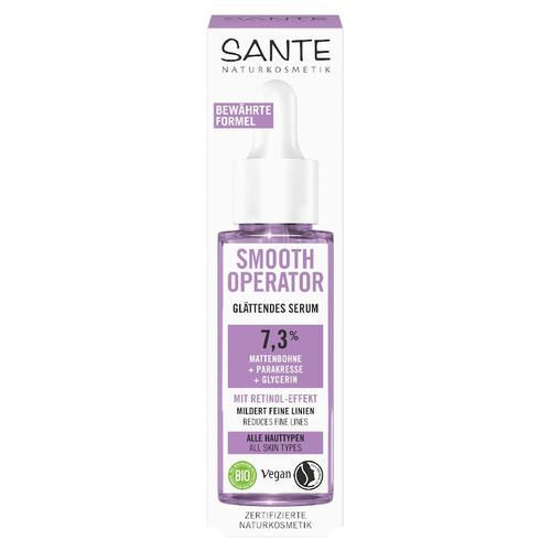 Sante – Smooth Operator Glättendes Serum mit Mattenbohne, Parakresse & Glycerin Anti-Aging Gesichtsserum 30 ml