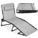 Arlmont & Co. Mohl 27.5" Long Reclining Single Chaise w/ Cushions Metal in Black | 12 H x 71 W x 27.5 D in | Outdoor Furniture | Wayfair