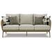 Corrigan Studio® Abdriel 76.5" Wide Outdoor Curved Patio Sofa w/ Cushions in Brown/Gray | Wayfair 2C7A96D8CD864ED3AD92A7FBF2DB2A12