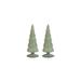 The Holiday Aisle® Amaryllis Glass Tree on Glitter Base Glass/Mercury Glass in Green/Gray | 9.5 H x 3.5 W x 3.5 D in | Wayfair