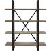 17 Stories Meral 73.5" H x 59" W Metal Etagere Bookcase Metal in Brown | 73.5 H x 59 W x 14 D in | Wayfair 1A3ED64B23254A4494FC107BD46E422E