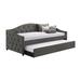 Wildon Home® Amelien Daybed w/ Trundle Upholstered/Velvet in Gray | 35.25 H x 82.75 W x 42.25 D in | Wayfair F35DF579276F4237ADD762C9D9235140