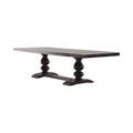 Canora Grey 95-123 Inch Dining Table, 2 Extension Leaves, Turned, Antique Black Wood in Black/Brown/Gray | 30 H in | Wayfair