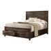 Loon Peak® Franciane Storage Bed Wood in Brown | 54 H x 79.75 W x 83.75 D in | Wayfair 5246F05DA31448D1B637DFCF36A9152A