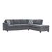 Gray Sectional - Latitude Run® Rebelle 4 - Piece Upholstered Sectional Chenille | 34.75 H x 107.75 W x 82.75 D in | Wayfair