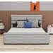 Latitude Run® Queen Size Upholstery Platform Bed w/ Storage Headboard & Footboard Upholstered | 39 H x 64.6 W x 96.5 D in | Wayfair