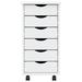 Hokku Designs Jennarae 6 Drawer Storage Drawer Solid + Manufactured Wood/Solid Wood/Manufactured Wood in White | 25.8 H x 13.4 W x 15.4 D in | Wayfair