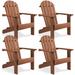 Dovecove Holcombe Cedar Outdoor Adirondack Chair Wood in Brown | 23.5 H x 15.88 W x 18 D in | Wayfair 4C3524B27B5748869ACD9CA882F7DE27
