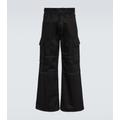 Wide-leg Cotton Gabardine Cargo Pants