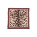 Leopard Print Square Silk Scarf