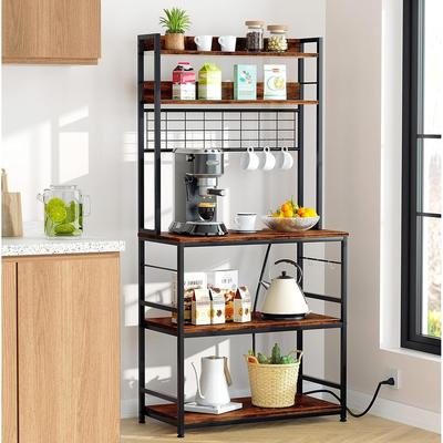 Futzca Kitchen Bakers Rack, Microwave Stand, Coffee Bar