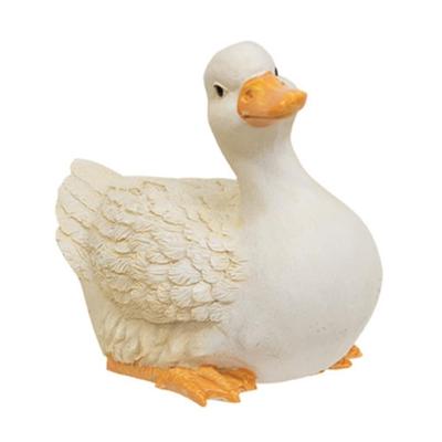 Resin Sitting Duck Figurine for Farmhouse Decor