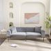 Modern Velvet Upholstered Loveseat Sofa Comfortable Seat Cushion with Metal Legs Support and Two Pillows for Living Room