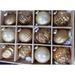 Gold Assorted Distressed Finish Glass Ornament Set