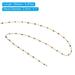 Stainless Steel Cable Chain, Gold Link Chain Enamel Beads