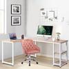 Sloped office chair Pink work chair Metal business chair