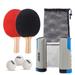 GSE™ Complete Portable Table Tennis Game Set with Retractable Ping Pong Net & Post, 2 Paddles & 3 Ping Pong Balls for Anywhere