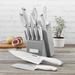 Cuisinart C77SSW-12PG Color Pro Collection 12 Piece Knife Block Set, White with Grey Block