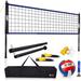 GSE™ Portable Volleyball Complete Set with Volleyball Net, Volleyball Ball & Pump - Outdoor Backyard Beach Games