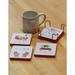 Rae Dunn Set of 4 Christmas Themed Drink Coasters - N/A