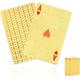 Waterproof Playing Cards Cool Gold Playing Cards Poker Cards Game for Adults Plastic Deck of Cards for Family Game Party and Magic(2 Pack)
