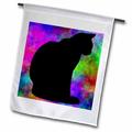 Black Cat With Abstract Background by Angelandspot 12 x 18 inch Garden Flag fl-172150-1