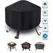 KBOOK Waterproof Fire Pit Cover Round Outdoor Fire Pit Cover Waterproof Dustproof Outdoor Garden Fire Bowl Cover 34 x 16