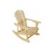 Cterwk Rocking Chair Solid Wood Chair Outdoor Furniture for Patio Backyard Garden Brown