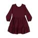 TOWED22 Toddler Little Girls Dress Toddler Kids Baby Girl Dress Long Sleeve Solid Color Casual Dresses Soft and Warm( 4-5 Y)