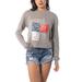 Women's The Wild Collective Gray Boston Red Sox Cropped Long Sleeve T-Shirt