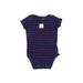 Child of Mine by Carter's Short Sleeve Onesie: Blue Bottoms - Size 0-3 Month