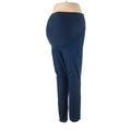 &Denim by H&M Jeans - High Rise Straight Leg Jeggings: Blue Bottoms - Women's Size Large - Dark Wash