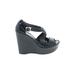 Crown by Born Wedges: Black Print Shoes - Women's Size 7 - Round Toe