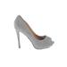 Badgley Mischka Heels: Silver Shoes - Women's Size 6 1/2