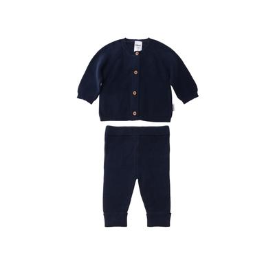 Hausanzug LILIPUT, Damen, Gr. 68, blau (dunkelblau), 100% Baumwolle, unifarben, casual, Langarm, Homewear-Sets Schlafanzug, aus weichem Material Image