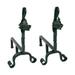 CintBllTer Maple Leaf Wrought Iron Fireplace andirons Black