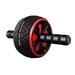 Abdominal Exercise Roller Double Wheel Abdomen Training Roller Mute Abdominal Wheel Sports Accessory for Man Woman (Black)