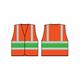 Orange wceng vest with green band xl - - Hi Vis - Orange/Green Band - Beeswift