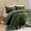 SHALALA Lightweight Summer Quilt,Queen Bedding Quilt Sets,Velvet Comforter,Luxury Diamond Quilting Bedspread Coverlet with Soft Brushed Microfiber Back for All Season (Avocado Green,Full/Queen)