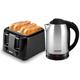 Geepas Electric Kettle & 4 Slice Bread Toaster Kitchen Set | 1500W 1.8L Stainless Steel Cordless Jug Kettle | Boil Dry Protection & Auto Shut Off | | 1400W Toaster with 6 Level Browning Control