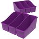 Storex Book Bin, 14-1/4 x 5-1/4 x 7 Inches, Dark Purple, 6-Pack, STX71178U06C
