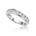 MIORE 9K 375 White Gold Eternity Ring for Women with 1.00ct brilliant cut natural white Diamonds Wedding and Anniversary Ring Sizes K to S