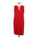 Gap Casual Dress - Shift: Red Solid Dresses - Women's Size 8 Tall