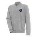 Men's Antigua Heather Gray Minnesota Timberwolves Victory Full-Zip Jacket