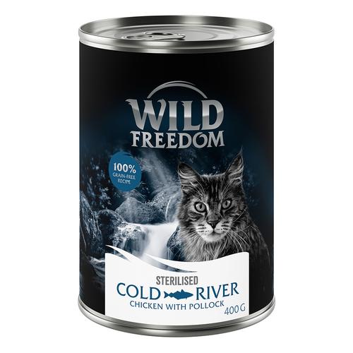 Wild Freedom Adult Sterilised 6 x 400 g - getreidefreie Rezeptur - Cold River Sterilised -...